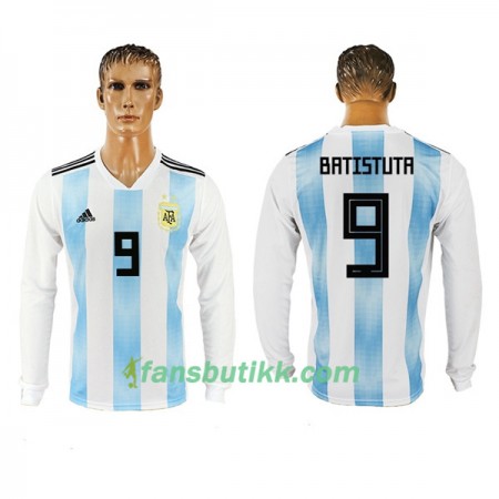 Fotball-VM 2018 Argentina drakt Batistuta 9 Hjemmetrøye Langermet